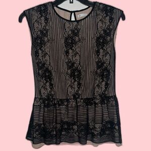 Elegant Black Lace Women's Blouse